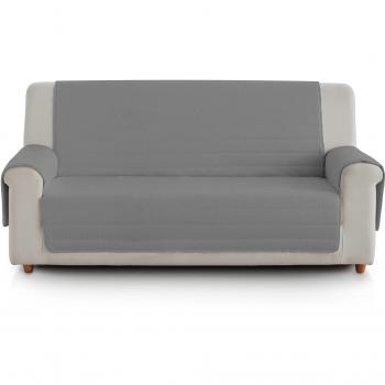Cubre Sofá Poliéster Acolchado Gris/Gris Oscuro