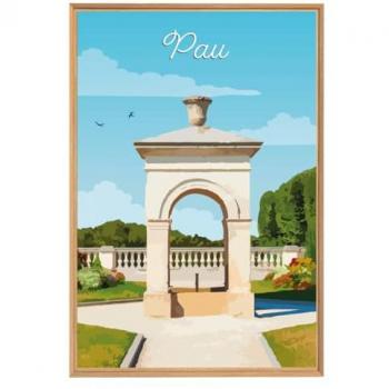 Tableau mural jardin Pau CEANOTHE 45x65 cm fabriqué en France
