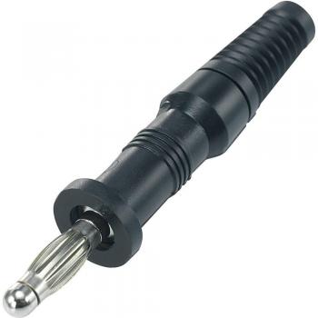 Lamellenstecker TC-R8-20A, gerade, 4 mm, schwarz