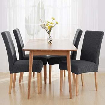 WashNWear Grey Dining Chair Covers – Removable