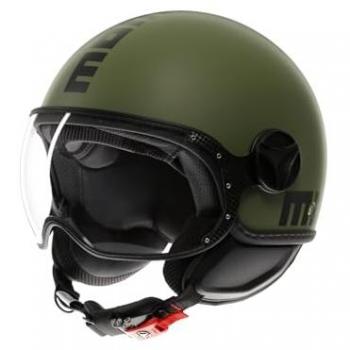 Casco Jet Momo Design FGTR Verde Militar Talla S