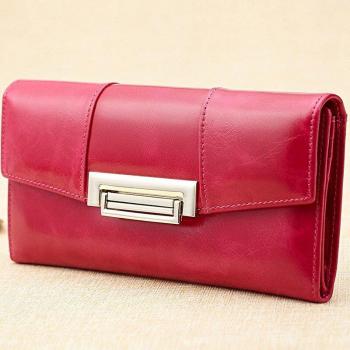 Portefeuille en Cuir Huile et Cire pour Femmes