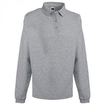 Russell Athletic Herren Pullover mit schwerem Kragen (Hellgrau) S