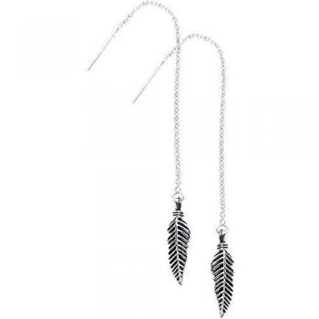 EtNox Feder Pendiente Plateado para Mujer