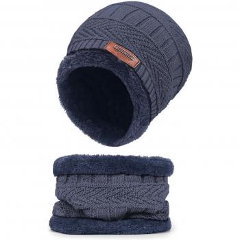 Warm Knit Beanie and Scarf Set