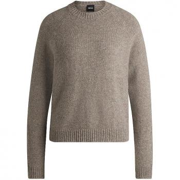 BOSS Pullover mit Rundhalsausschnitt Febisan in Grau