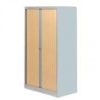 Bisley Euro Tambour Storage Unit 1600mm 3-Shelf Beech