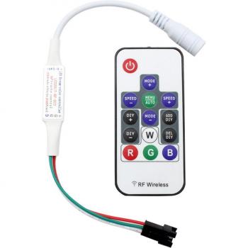 Controlador Inalámbrico de Luces RGB WS2812B con Control Remoto RF
