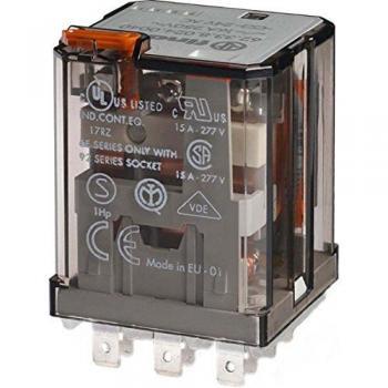 Finder Industrierelais 12 V DC – 16 A, 3‑Wechsler, 1 Stück, 1300 mW