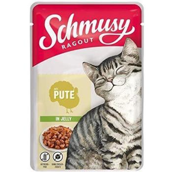Schmusy Ragout Pute in JELLY 22x 100g Nassfutter Feuchtnahrung Katzenfutter