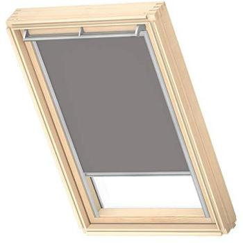 Verdunklungsrollo VELUX „DKL 0705S“ grau (Alufarben) – stufenlos positionierbar, Polyester, Führungsschienen & Griffleiste