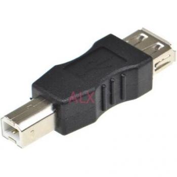USB 2.0 Adaptador Hembra Tipo A a Macho Tipo B con Conexión Cuadrada