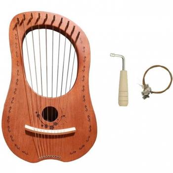 Arpa de Lira con llave de afinación