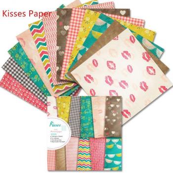 Papel para álbum de recortes con diseño de besos