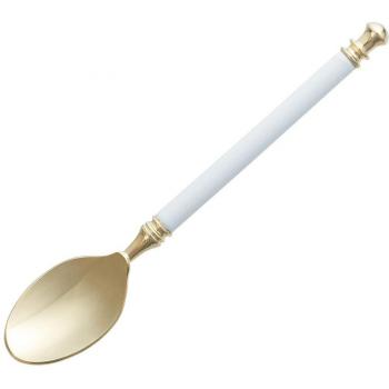 Noritake Artisan 10cm Coffee Spoon – Alumina Core, Gold‑Treated Brass Handle