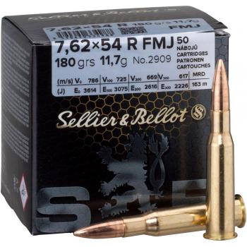 Sellier & Bellot 7,62 × 54 R FMJ 180 g – 50 Packung