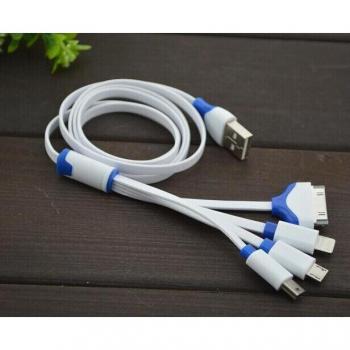 4-in-1 Multi USB-kabel voor iPhone en Android smartphones met 30Pin, 8Pin en Micro USB