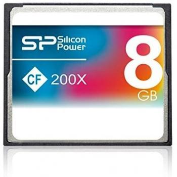 SP008GBCFC200V10: Silicon Power CF‑Card 8 GB – Graue Version