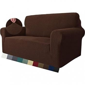 MAXIJIN Housse de canapé 2 Places Super Extensible Universelle en Tissu Jacquard et Spandex