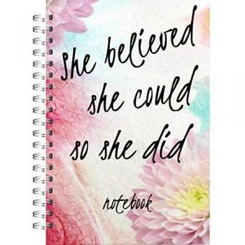 Wiro She Believed She Could A5 Lined Notebook for Students