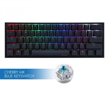 Schwarzes Ducky ONE 2 Mini Gaming Keyboard mit MX Blue und RGB-LED