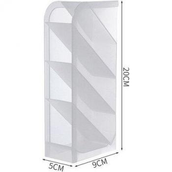 Estuche Porta Pluma con Compartimentos Transparentes