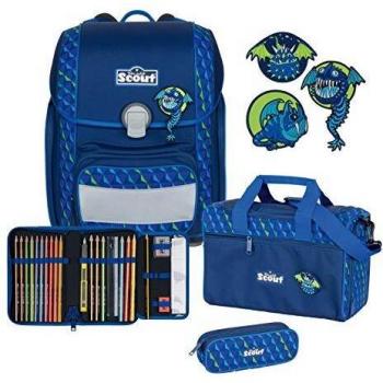 Scout Genius Schulranzen‑Familie – 4 Stück, Funny Snaps Flying Monsters Edition