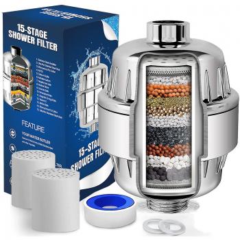 Filtre à Eau Douche 20C+E Élimination Fluorure