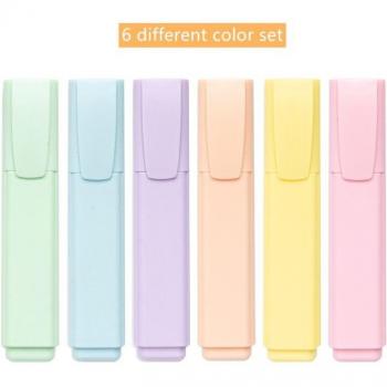 6pcs Colorful Highlighter Pens for Office and School