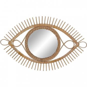 Oglinda decorativa DKD Home Decor 71 x 2 x 45 cm Rattan Tropical