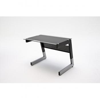 Mesa de Trabajo Robas Lund 40502X11 Big‑S, Diseño Negro/Plata, Dimensiones 100 × 80 × 78 cm