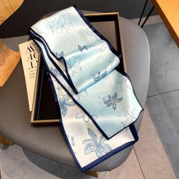 Women's Floral Print Skinny Scarf