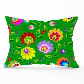 Polish Folk Floral Throw Pillow
