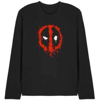 Unisex Deadpool Graphic Long Sleeve Top – Black L (Female)