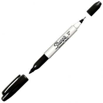 Dual-Edge Sharpie Marker – Black