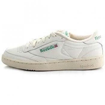 Reebok Club C 85 Zapatillas Deportivas Vintage Blanco Puro Verde