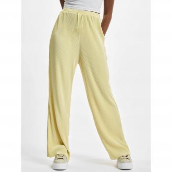 Pantalón Plisado en Color Amarillo Pastel