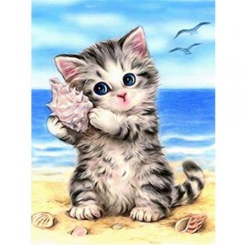 Kreuzstich Diamantbild Katze