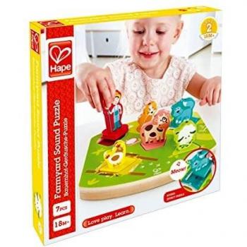 Puzzle sonore en bois Hape avec animaux de la ferme