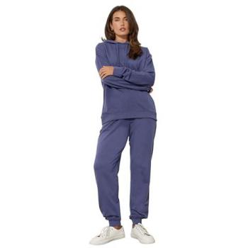 Long Tall Sally Damen‑Blau Chunky Hooded Jacket mit Kordelzug