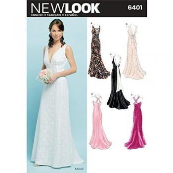 New Look Sewing Pattern 6401: Misses Special Occasion Dress in Green, Size A