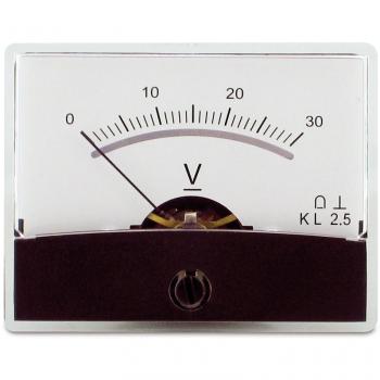 Einbau-Messinstrument mit Spiegelskala 0-30V
