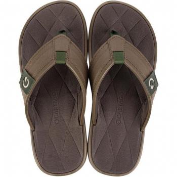 Tongs Malta VI Marron/Vert pour Homme