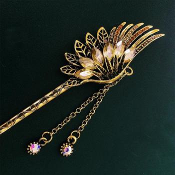 Muylinda Coronas de Cabello Vintage en Cristal y Bronce