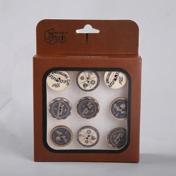 9pcs Floral Cork Board Push Pins