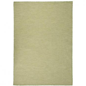 Outdoor Flatweave Rug 140x200 cm Green Vidaxl