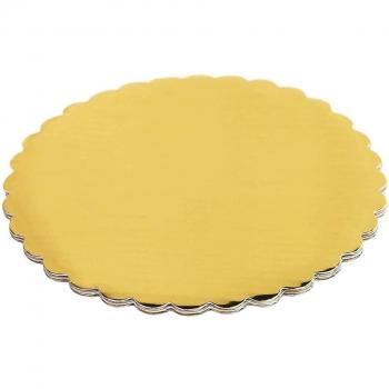 Bases desechables redondas doradas para repostería 10 Uds