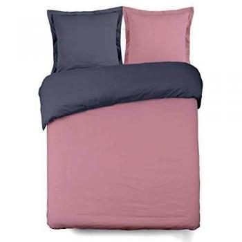 Copripiumino Reversibile 200x200 Cm (Grigio / Rosa)