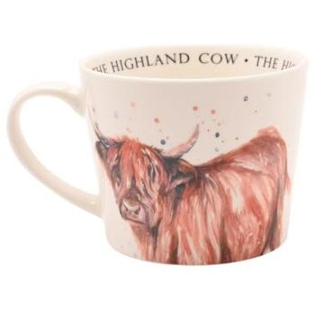Highland Cow Cream Ceramic Coffee Cup by Meg Hawkins