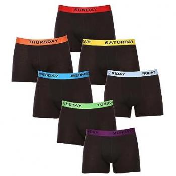 7PACK pánské boxerky Nedeto černé (5XL)